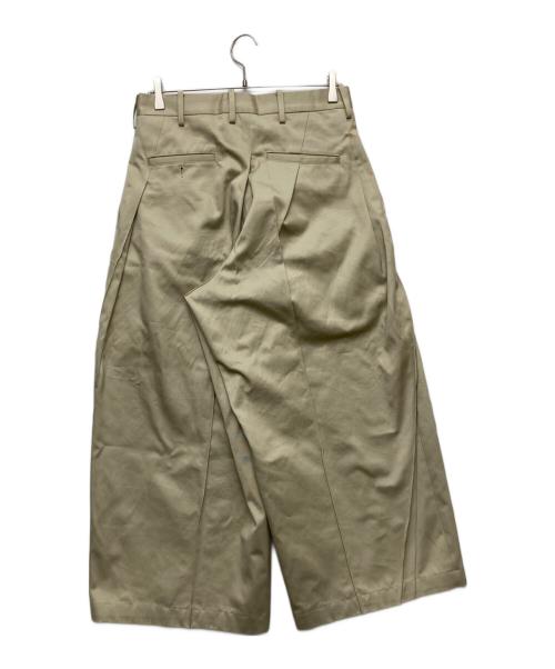 KHOKI（コッキ）KHOKI (コッキ) Pleat-design pantsタックパンツ/	25ss-p-04 ベージュ サイズ:1の古着・服飾アイテム