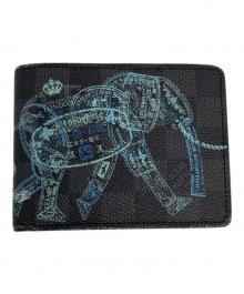 LOUIS VUITTON（ルイ ヴィトン）の古着「Slender Wallet Damier "Noir"/N64603/折り畳み財布」｜ブラック