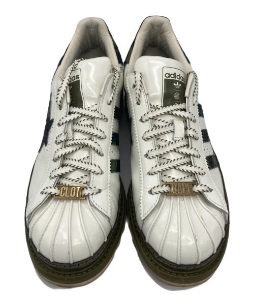 adidas Originals Superstar by Edison Chen（アディダスオリジナル）adidas Originals Superstar by Edison Chen CLOT A BATHING APE (ア ベイシング エイプ) CLOT BAPE SUPERSTAR/KJ1473 ホワイト サイズ:US8.5の古着・服飾アイテム
