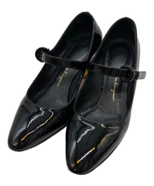 Salvatore Ferragamo（サルヴァトーレ フェラガモ）Salvatore Ferragamo (サルヴァトーレ フェラガモ) ORTENSIA パンプス ブラック サイズ:4Dの古着・服飾アイテム