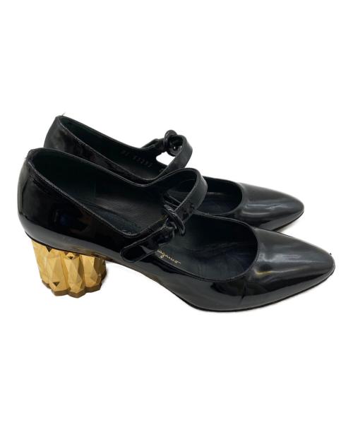 Salvatore Ferragamo（サルヴァトーレ フェラガモ）Salvatore Ferragamo (サルヴァトーレ フェラガモ) ORTENSIA パンプス ブラック サイズ:4Dの古着・服飾アイテム