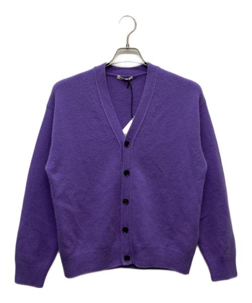 AURALEE（オーラリー）AURALEE (オーラリー) BABY CASHMERE KNIT CARDIGAN/A24AC05BC パープル サイズ:０の古着・服飾アイテム