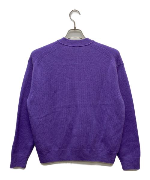 AURALEE（オーラリー）AURALEE (オーラリー) BABY CASHMERE KNIT CARDIGAN/A24AC05BC パープル サイズ:０の古着・服飾アイテム