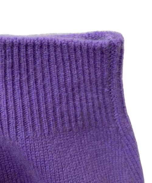 AURALEE（オーラリー）AURALEE (オーラリー) BABY CASHMERE KNIT CARDIGAN/A24AC05BC パープル サイズ:０の古着・服飾アイテム