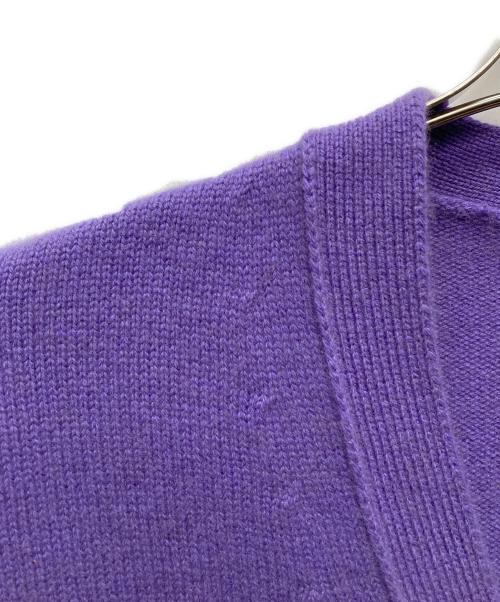 AURALEE（オーラリー）AURALEE (オーラリー) BABY CASHMERE KNIT CARDIGAN/A24AC05BC パープル サイズ:０の古着・服飾アイテム