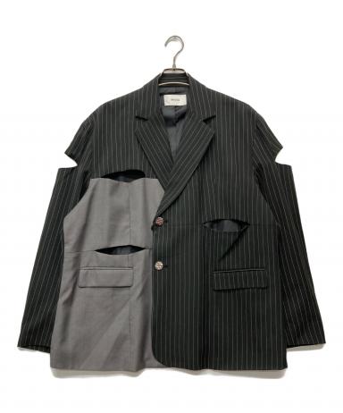 中古・古着通販】seyto (セイト) カットデザインストライプテーラード