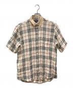 BURBERRY LONDONバーバリーロンドン）の古着「ノヴァチェックネンシャツ/BBW67-858」｜ベージュ