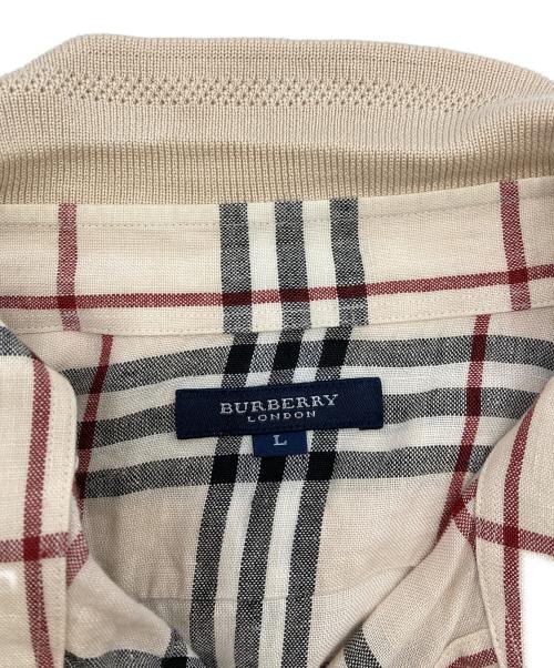 BURBERRY LONDON（バーバリーロンドン）BURBERRY LONDON (バーバリーロンドン) ノヴァチェックネンシャツ/BBW67-858 ベージュ サイズ:Lの古着・服飾アイテム