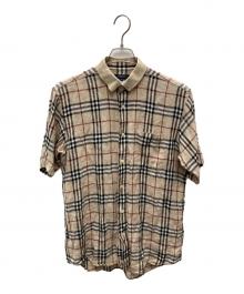 BURBERRY LONDON（バーバリーロンドン）の古着「ノヴァチェックネンシャツ」｜ベージュ