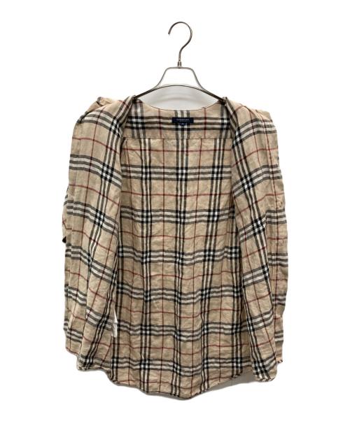 BURBERRY LONDON（バーバリーロンドン）BURBERRY LONDON (バーバリーロンドン) ノヴァチェックネンシャツ ベージュ サイズ:Ｍの古着・服飾アイテム