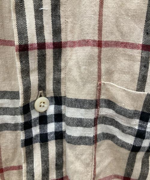 BURBERRY LONDON（バーバリーロンドン）BURBERRY LONDON (バーバリーロンドン) ノヴァチェックネンシャツ ベージュ サイズ:Ｍの古着・服飾アイテム