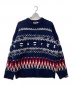 A BATHING APEア ベイシング エイプ）の古着「Snowflake Knit Sweater」｜ネイビー