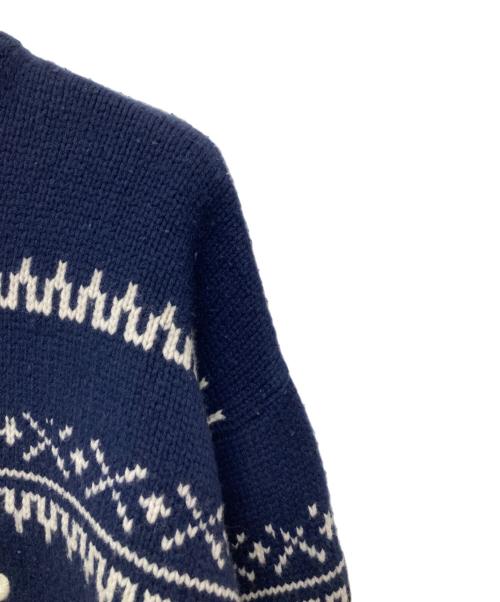 A BATHING APE（ア ベイシング エイプ）A BATHING APE (ア ベイシング エイプ) Snowflake Knit Sweater ネイビー サイズ:XLの古着・服飾アイテム