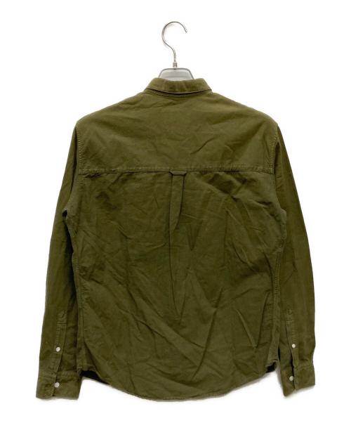 AMI PARIS（アミ パリス）AMI PARIS (アミ パリス) Ami De Coeur エンボス ボクシー シャツ/A18C1400406 グリーン サイズ:３７の古着・服飾アイテム