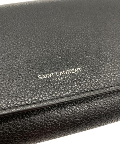 Saint Laurent Paris（サンローランパリ）Saint Laurent Paris (サンローランパリ) クラシックラウンドジップウォレット/423510 0716 ブラックの古着・服飾アイテム