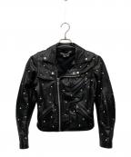 JUNYA WATANABE COMME des GARCONS(ジュンヤワタナベ コムデギャルソン）の古着「スタッズライダースジャケット/JP-J031」｜ブラック