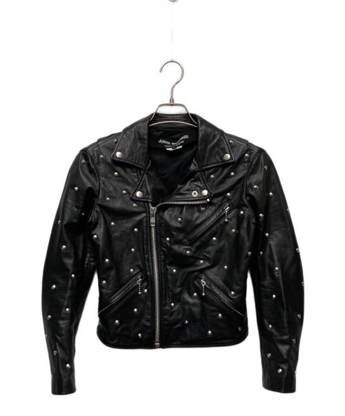 JUNYA WATANABE COMME des GARCONS（(ジュンヤワタナベ コムデギャルソン）JUNYA WATANABE COMME des GARCONS ((ジュンヤワタナベ コムデギャルソン) スタッズライダースジャケット/JP-J031 ブラック サイズ:ＸＳの古着・服飾アイテム