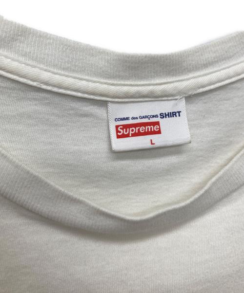 SUPREME（シュプリーム）Supreme (シュプリーム) COMME des GARCONS SHIRT (コムデギャルソンシャツ) Box Logo Tee ホワイト サイズ:Ｌの古着・服飾アイテム