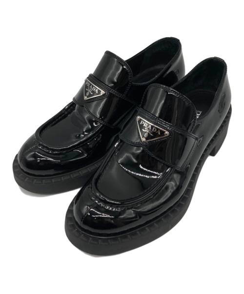 PRADA（プラダ）PRADA (プラダ) トライアングルロゴ ローファー/1D329N ブラック サイズ:361/2の古着・服飾アイテム