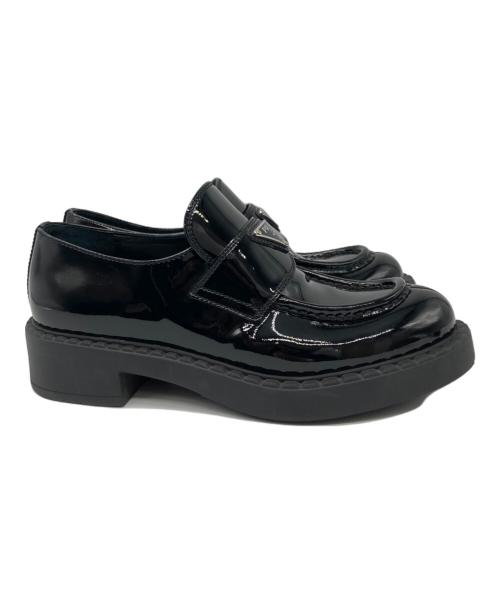 PRADA（プラダ）PRADA (プラダ) トライアングルロゴ ローファー/1D329N ブラック サイズ:361/2の古着・服飾アイテム