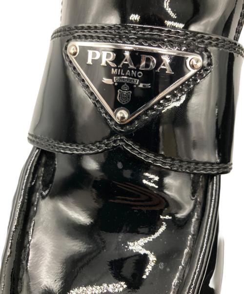 PRADA（プラダ）PRADA (プラダ) トライアングルロゴ ローファー/1D329N ブラック サイズ:361/2の古着・服飾アイテム