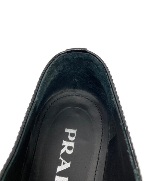 PRADA（プラダ）PRADA (プラダ) トライアングルロゴ ローファー/1D329N ブラック サイズ:361/2の古着・服飾アイテム