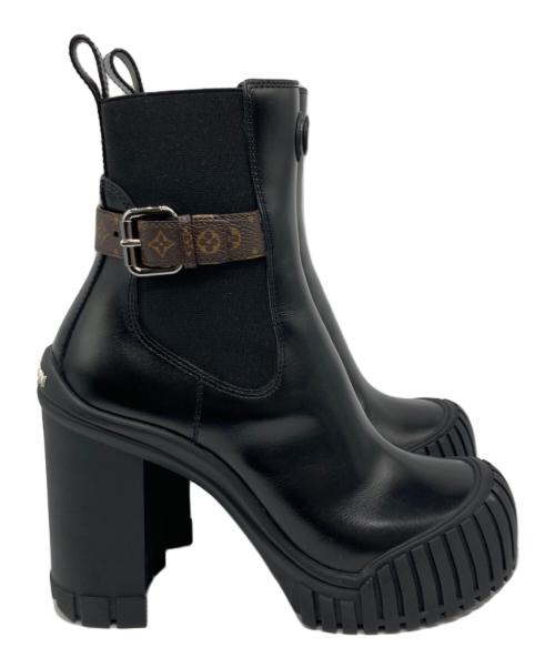 LOUIS VUITTON（ルイ ヴィトン）LOUIS VUITTON (ルイ ヴィトン) ルビーアンクルブーツ/MA0274 ブラウン×ブラック サイズ:371/2の古着・服飾アイテム