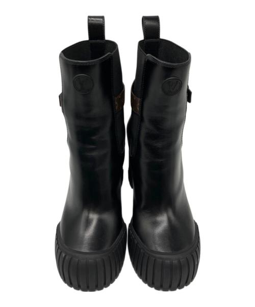 LOUIS VUITTON（ルイ ヴィトン）LOUIS VUITTON (ルイ ヴィトン) ルビーアンクルブーツ/MA0274 ブラウン×ブラック サイズ:371/2の古着・服飾アイテム