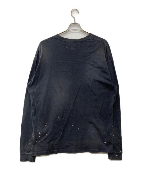 NEIGHBORHOOD（ネイバーフッド）NEIGHBORHOOD (ネイバーフッド) 23AW ダメージ&ペイント加工 ロングスリーブ Tシャツ/232OKNH-CSM03 ブラック サイズ:XLAの古着・服飾アイテム