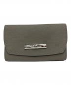 LONGCHAMPロンシャン）の古着「ロゾ コンパクトウォレット」｜グレー