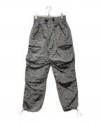 DIESELディーゼル）の古着「WINDALナイロンパンツ」｜シルバー