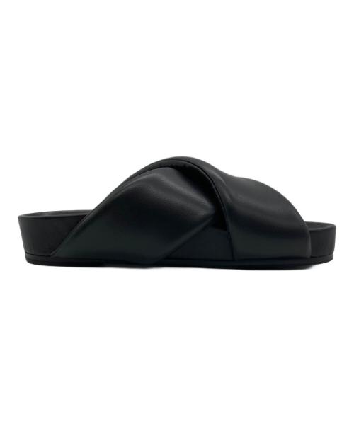 JIL SANDER（ジルサンダー）JIL SANDER (ジルサンダー) クロスストラップレザーサンダル/J32WP001 ブラック サイズ:41の古着・服飾アイテム