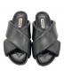 中古・古着 JIL SANDER (ジルサンダー) クロスストラップレザーサンダル/J32WP001 ブラック サイズ:41：20000円