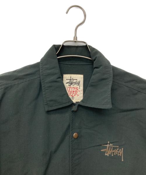 stussy outer gear（ステューシー アウターギア）STUSSY OUTER GEAR (ステューシー アウターギア) ナイロンコーチジャケット グリーン サイズ:Lの古着・服飾アイテム