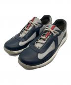 PRADA SPORTSプラダスポーツ）の古着「アメリカズカップ オリジナルスニーカー」｜ネイビー×グレー