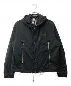EMPORIO ARMANIエンポリオ アルマーニ）の古着「リップストップフーデットジャケット/7V1BU2 1NAMZ」｜ブラック