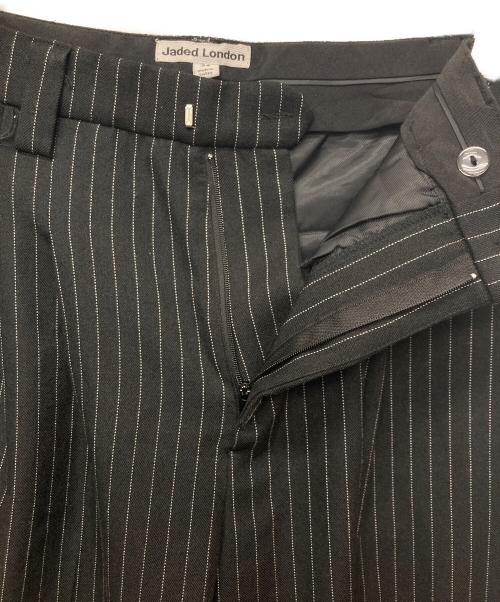 Jaded London（ジェイデッドロンドン）Jaded London (ジェイデッドロンドン) ストライプスラックス ブラック サイズ:34の古着・服飾アイテム