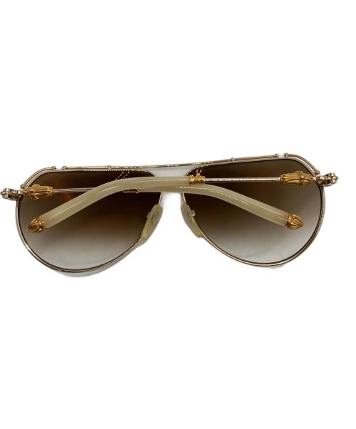 CHROME HEARTS（クロムハーツ）CHROME HEARTS (クロムハーツ) KUFANNAW II サングラス ベージュ×ゴールド サイズ:66□11-130の古着・服飾アイテム