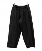 KOLORカラー）の古着「25AW ドローストリング ワイドトラウザーパンツ/25WCM-P05105」｜グレー
