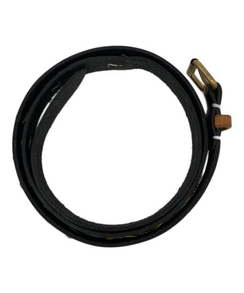 KOLOR（カラー）KOLOR (カラー) ナローレザースタッズベルト ブラックの古着・服飾アイテム