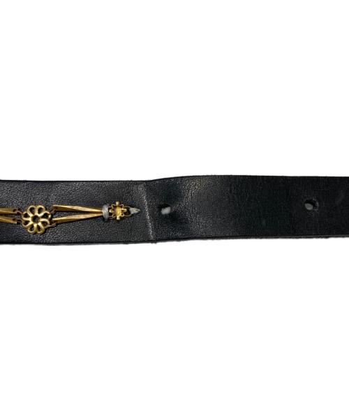 KOLOR（カラー）KOLOR (カラー) ナローレザースタッズベルト ブラックの古着・服飾アイテム