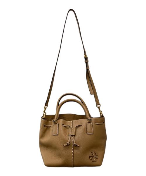 TORY BURCH（トリーバーチ）TORY BURCH (トリーバーチ) MCGRAW SMALL DRAWSTRING SATCHEL/85119 ベージュの古着・服飾アイテム