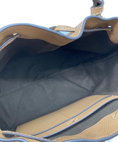 TORY BURCH（トリーバーチ）TORY BURCH (トリーバーチ) MCGRAW SMALL DRAWSTRING SATCHEL/85119 ベージュの古着・服飾アイテム