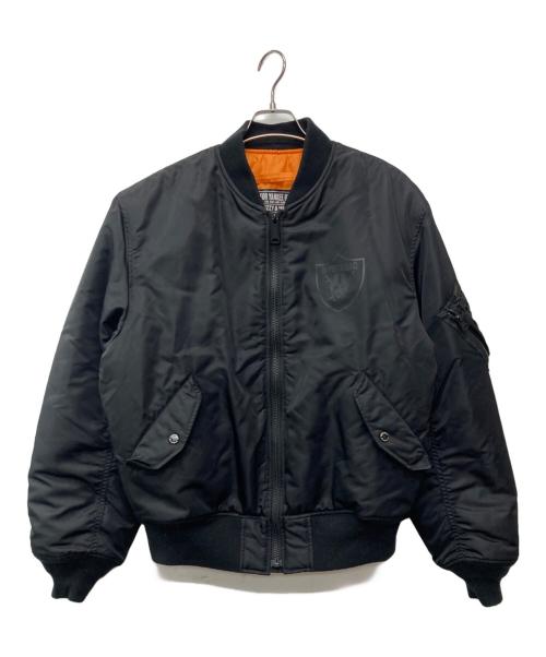 Hysteric Glamour（ヒステリックグラマー）Hysteric Glamour (ヒステリックグラマー) WOMAN PIRATE MA-1 JACKET ブラック サイズ:ＸＬの古着・服飾アイテム