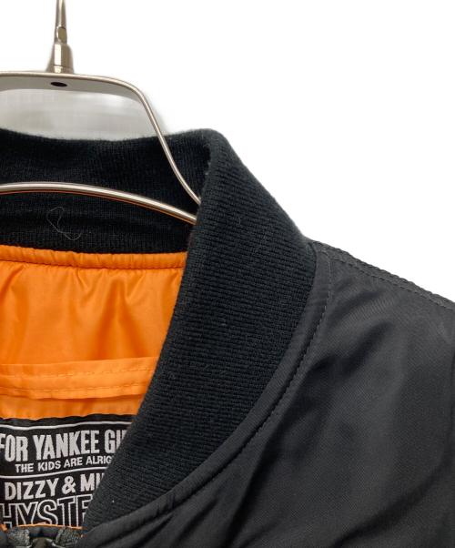 Hysteric Glamour（ヒステリックグラマー）Hysteric Glamour (ヒステリックグラマー) WOMAN PIRATE MA-1 JACKET ブラック サイズ:ＸＬの古着・服飾アイテム