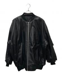 ssstein（シュタイン）の古着「oversized lamb leather flight jacket/ST.474」｜ブラック
