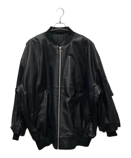 ssstein（シュタイン）ssstein (シュタイン) oversized lamb leather flight jacket/ST.474 ブラック サイズ:Mの古着・服飾アイテム