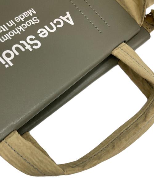 Acne studios（アクネ ストゥディオス）ACNE STUDIOS (アクネ ストゥディオス) ペイパリー ナイロントートバッグ ミニ 2WAY ショルダーバッグ/FN-UX-BAGS000097-C10145 カーキの古着・服飾アイテム