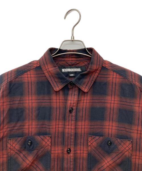 NEIGHBORHOOD（ネイバーフッド）NEIGHBORHOOD (ネイバーフッド) NEL CHECK SH LS . CO/222ARNH-SHM01 レッド サイズ:LARGEの古着・服飾アイテム