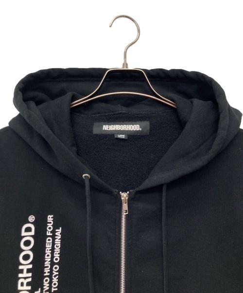 NEIGHBORHOOD（ネイバーフッド）NEIGHBORHOOD (ネイバーフッド) SOLID SWEAT ZIP HOODIE LS/251UWNH-CSM05 ブラック サイズ:LARGEの古着・服飾アイテム